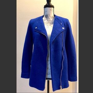 Royal Blue Moto Blazer Jacket